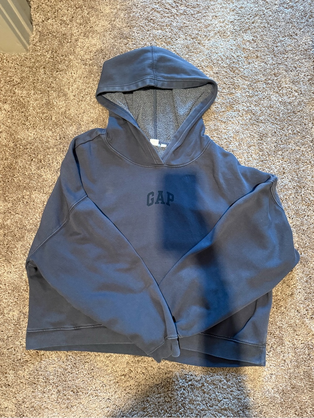 GAP Men's Hooded Zip-Up Sweater - Blue
